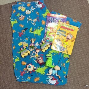 Nickelodeon Cartoon Ren Stimpy Reptar The Rugrats Tommy Chuckie Lounge Pants